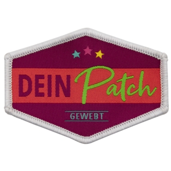 Beispielaufnäher/Veredelung, gewebt, DEIN PATCH - Bild 1