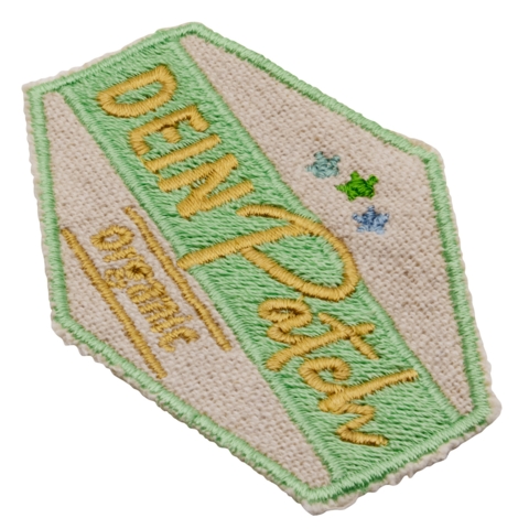 Beispielaufnäher/Veredelung, gestickt, Bio/Organic, DEIN PATCH - Bild 3