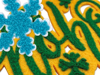 Chenille Aufnäher Patch Konturschnitt Filz zum nähen