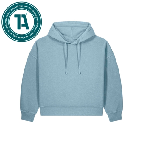 Stanley/Stella Hoodie Stella Nora Vintage, Damen, G. Dyed Blue Stone / Blau, M - Bild 1