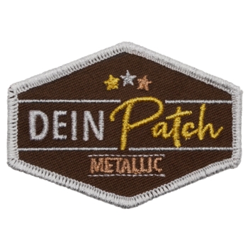 Beispielaufnäher/Veredelung, gestickt, Metallicgarn, DEIN PATCH - Bild 1