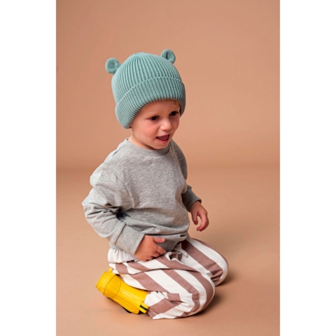 Beechfield Organic Baby Bear Beanie, Türkis / Dusty Turquoise, 6-12 Monate - Bild 2