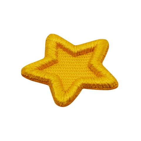 Aufnäher / Patch, gewebt mit 3D-Stick, Goldstern - Bild 3
