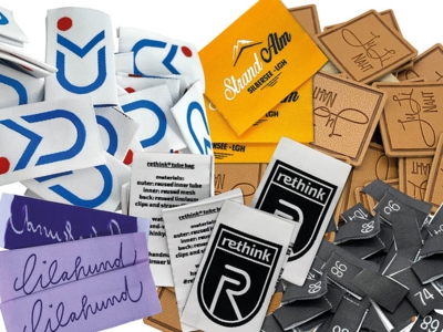 1A Labels Labels gewebt gedruckt leder satin transparent baumwolle polyester Etiketten Branding Details