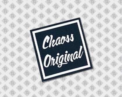 Patch „Chaoss Original“ schwarz-weiß, individuell gestaltet & lasergeschnitten