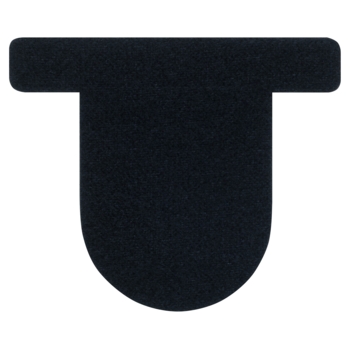 Aufnäher / Patch, Blanko-Adapter, Klett (zweiteilig), Schwarz - Bild 1