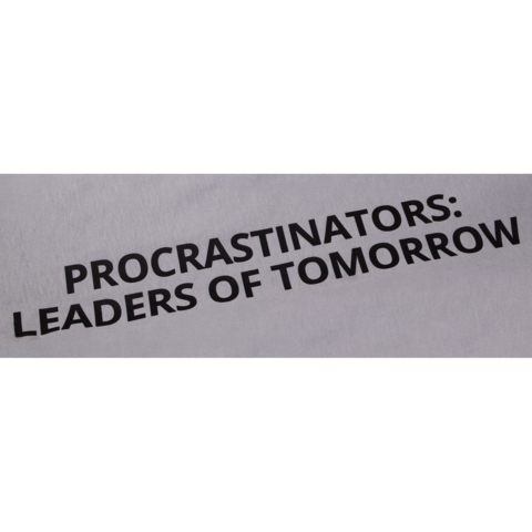 DTF / Textildruck / Bügelbild, Procrastinators, 248x36 mm, Schwarz, für Baumwolle - Bild 2