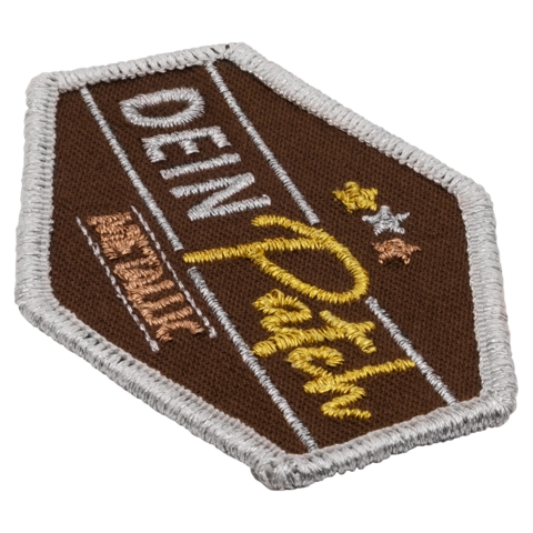 Beispielaufnäher/Veredelung, gestickt, Metallicgarn, DEIN PATCH - Bild 3