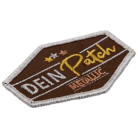 Beispielaufnäher/Veredelung, gestickt, Metallicgarn, DEIN PATCH - Bild 2