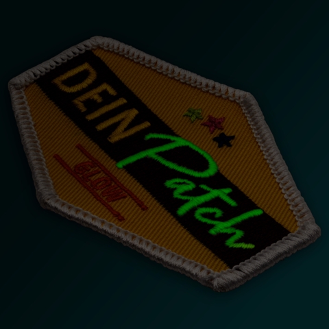 Beispielaufnäher/Veredelung, gewebt, Glow in the Dark, DEIN PATCH - Bild 4