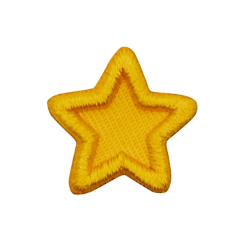 Aufnäher / Patch, gewebt mit 3D-Stick, Goldstern - Bild 1