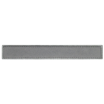 Namensaufnäher / Patch, Blanko, gewebt, Hellgrau, Klett (zweiteilig), 100x15 mm - Bild 1