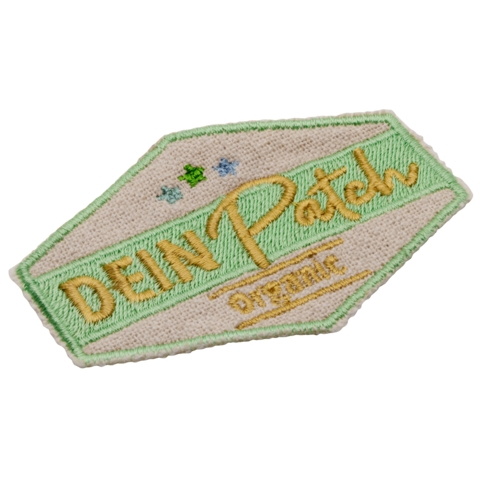 Beispielaufnäher/Veredelung, gestickt, Bio/Organic, DEIN PATCH - Bild 2