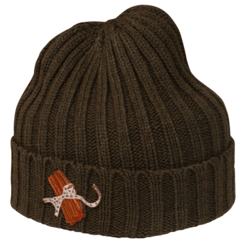 Atlantis Shore Beanie, Grün / Olive, mit gesticktem Aufnäher Zimtstangen mit Schleife - Bild 1