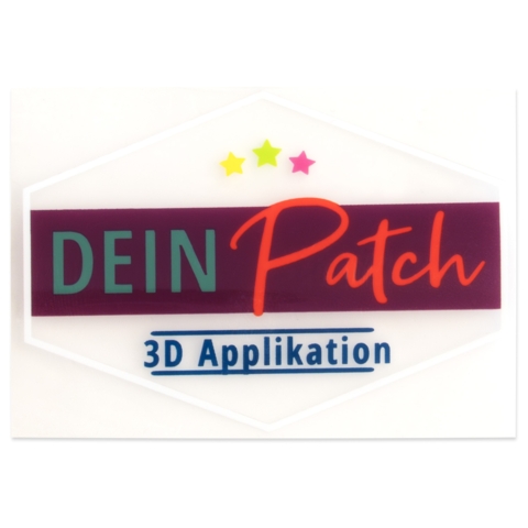 Beispielaufnäher/Veredelung, 3D-Applikation, zum aufbügeln, DEIN PATCH - Bild 1