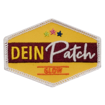 Beispielaufnäher/Veredelung, gewebt, Glow in the Dark, DEIN PATCH - Bild 1