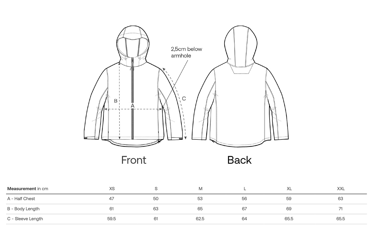 Stanley/Stella Softshell-Jacke Stella Discoverer - Größentabelle / Sizechart