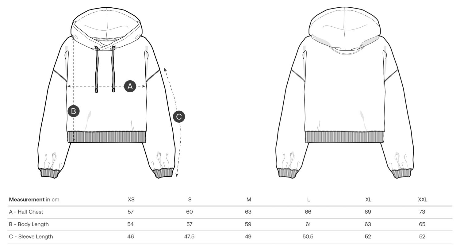 Stanley/Stella Hoodie Stella Nora Vintage - Größentabelle / Sizechart