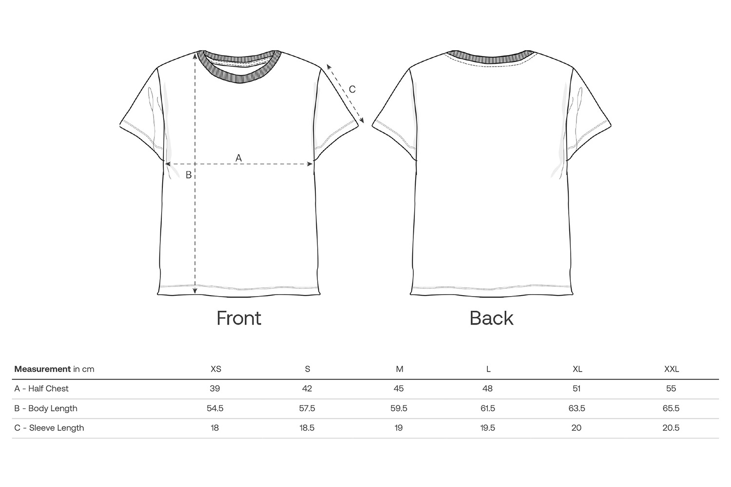 Stanley/Stella T-Shirt Stella Ella - Größentabelle / Sizechart