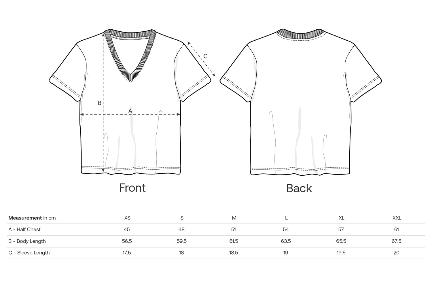 Stanley/Stella T-Shirt Stella Isla - Größentabelle / Sizechart