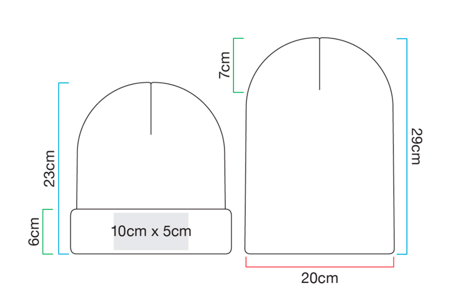 Beechfield Original Cuffed Beanie - Größentabelle / Sizechart