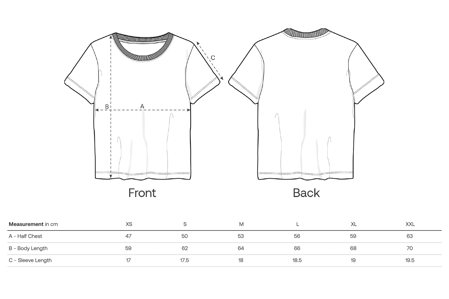 Stanley/Stella T-Shirt Stella Serena - Größentabelle / Sizechart